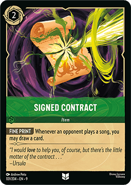 Signed Contract - Fabled (Uncommon) [9FAB-101]