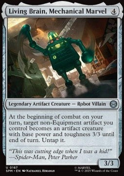 Living Brain, Mechanical Marvel - Magic: The Gathering | Marvel's Spider-Man (Uncommon) [SPM-167]