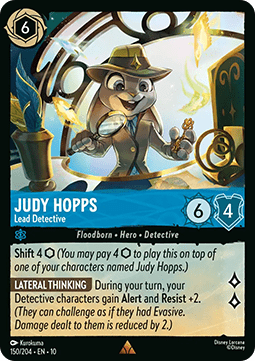 Judy Hopps - Lead Detective (V.1) - Whispers in the Well (Rare) [10WHI-150]
