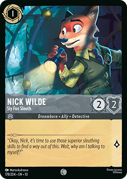 Nick Wilde - Sly Fox Sleuth - Whispers in the Well (Common) [10WHI-178]