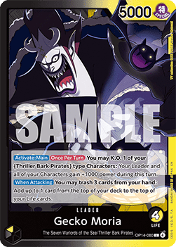 Gecko Moria (OP14-080) (V.1) - The Azure Sea's Seven (Leader) [OP14-080]