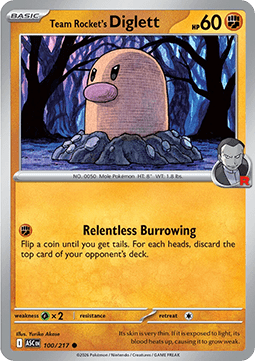 Team Rocket's Diglett - Ascended Heroes (Common) [ASC-100]