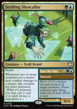Striding Shotcaller // Run the Play - Commander: Secrets of Strixhaven (Rare) [SOC-50]