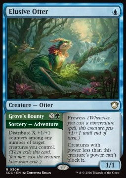Elusive Otter // Grove's Bounty - Commander: Secrets of Strixhaven (Rare) [SOC-306]