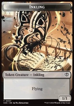 Inkling Token (WB 1/1) // Spirit Token (RW 2/2) (V.1) - Secrets of Strixhaven: Tokens (Token) [TSOS-T 7/11]